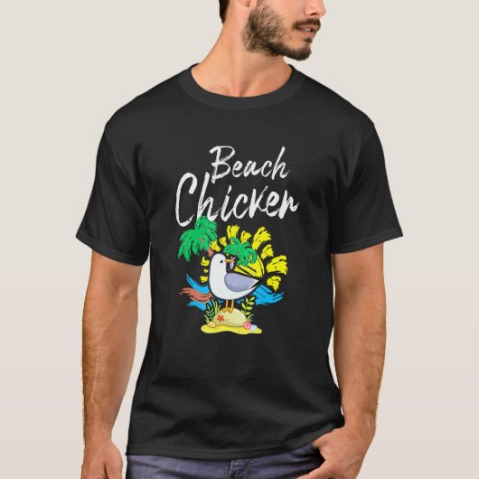 カモメビーチチキンアニマル 1 Tシャツ (正面)