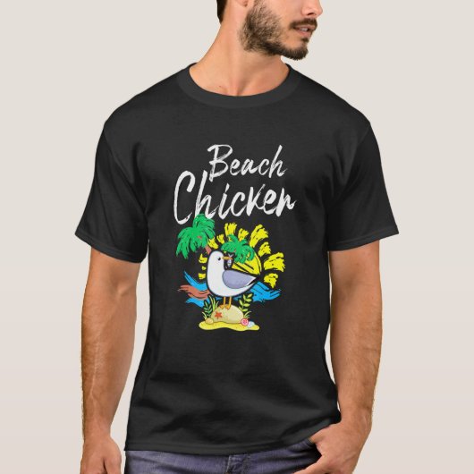 カモメビーチチキンアニマル 1 Tシャツ (正面)