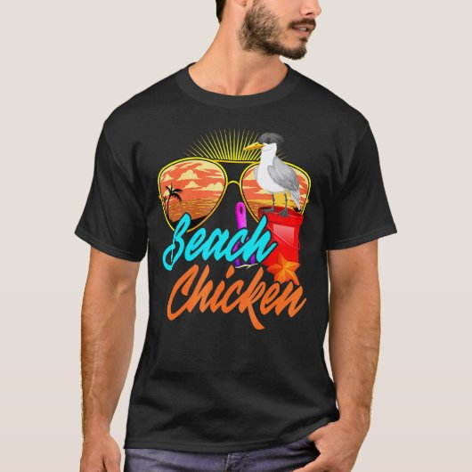 カモメビーチチキンアニマル Tシャツ (正面)