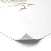 カモメビーチ絵画鳥のポスター ポスター (角)