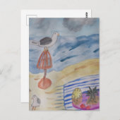 カモメビーチ葉書 ポストカード (正面/裏面)