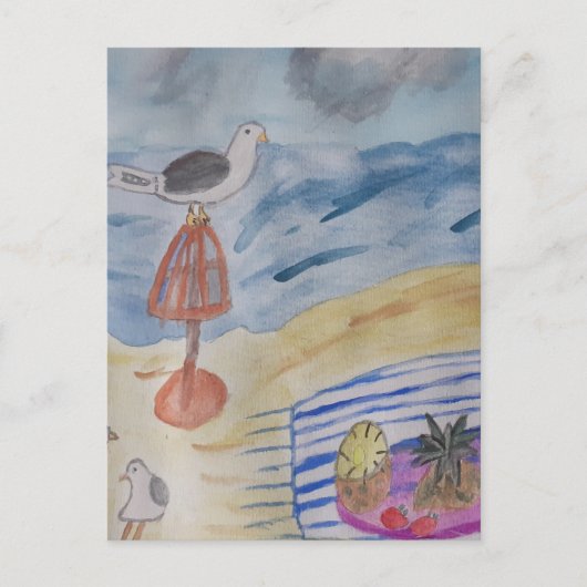 カモメビーチ葉書 ポストカード (正面)