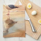 カモメビーチ キッチンタオル (四つ折り)