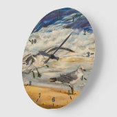 カモメビーチ ラージ壁時計 (傾斜)