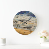 カモメビーチ ラージ壁時計 (ホーム)