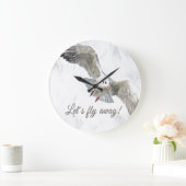 カモメビーチ「飛び遠くによう」壁時計 ラージ壁時計 (ホーム)
