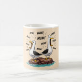 カモメママの面白いパーソナライズデザイン コーヒーマグカップ (中央)