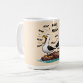 カモメママの面白いパーソナライズデザイン コーヒーマグカップ (正面左)