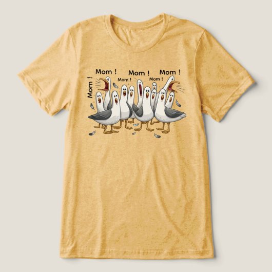 カモメママママ - 名前入りTシャツ - 面白い母 トライブレンドTシャツ (デザイン正面)