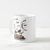 カモメママ 楽しい オリジナルデザイン コーヒーマグカップ (正面左)