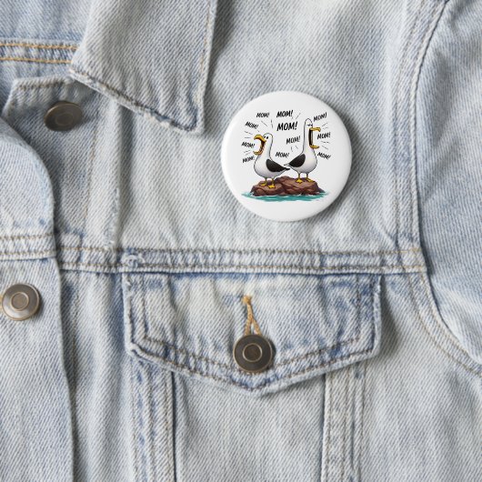 カモメママ 楽しい オリジナルデザイン 缶バッジ (インサイチュ)