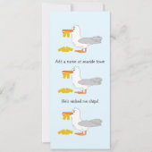 カモメ彼は私のチップスの町をパーソナライズされた傷つけた 招待状 (正面)