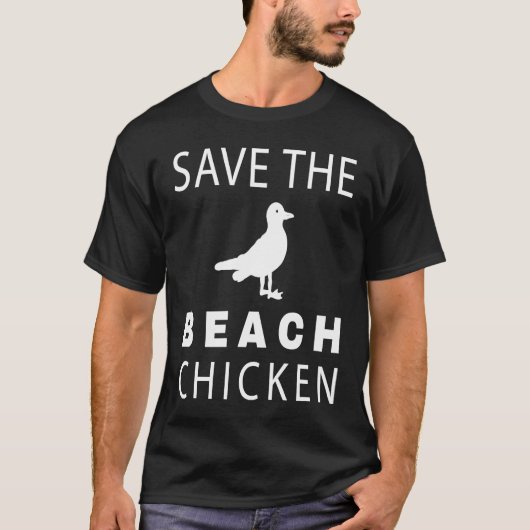カモメ救ビーチ鶏 Tシャツ (正面)