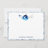 カモメ水彩文房具ノートカード ノートカード (正面)