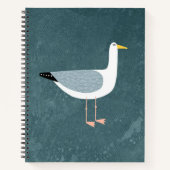 カモメ沿岸鳥おもしろい ノートブック (正面)