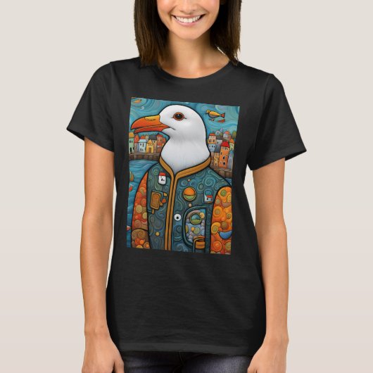 カモメ漁師 Tシャツ (正面)