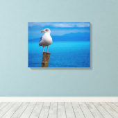 カモメ立ちの写真 キャンバスプリント (インサイチュ (ウッドフロア))