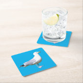 カモメ立てコースター スクエアペーパーコースター (インサイチュ)