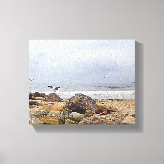 カモメ群 キャンバスプリント (正面)