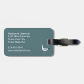 カモメ航海のパーソナライズされたラゲッジタグ ラゲッジタグ (裏面横)