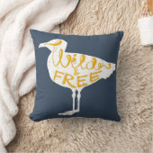 カモメ野生および自由な| クッション (ブランケット)