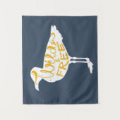 カモメ野生および自由な| タペストリー (正面)