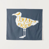 カモメ野生および自由な| タペストリー (正面(横))