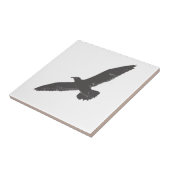 カモメ飛んでいるの翼をスケッチ タイル (側面)