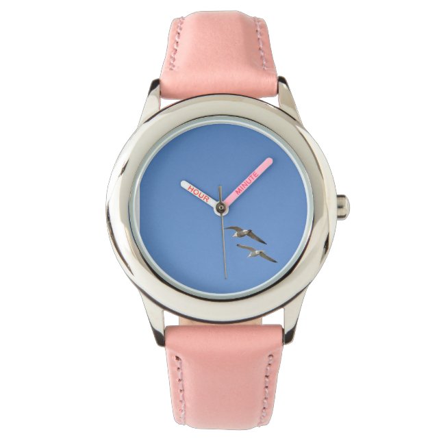 カモメ飛んでいるイ高 –  腕時計 (正面)