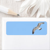 カモメ飛んでいるモ ラベル (インサイチュ)