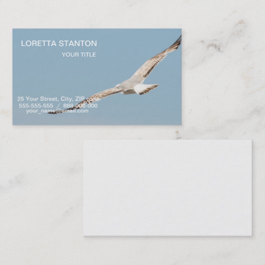 カモメ飛んでいるモ 名刺 (正面/裏面)