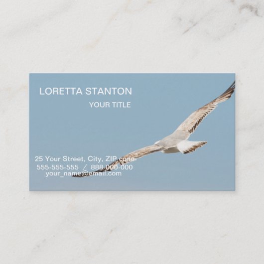 カモメ飛んでいるモ 名刺 (正面)