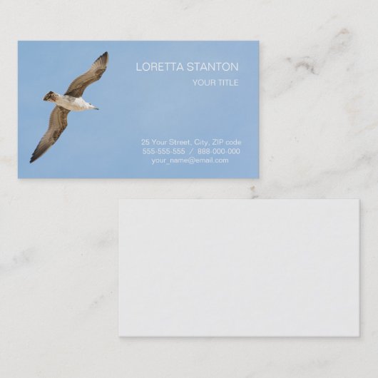 カモメ飛んでいるモ 名刺 (正面/裏面)