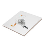 カモメ鳥野生生物の水彩画かわいい航海の タイル (側面)