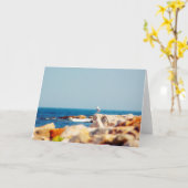 カモメ カード (黄色い花)