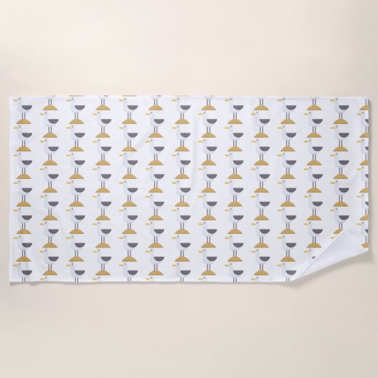 カモメ ビーチタオル (正面)