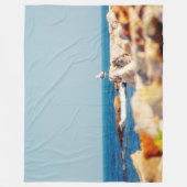 カモメ フリースブランケット (正面)