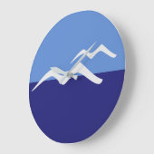 カモメ/円形の(大きい)柱時計 ラージ壁時計 (傾斜)