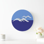 カモメ/円形の(大きい)柱時計 ラージ壁時計 (ホーム)