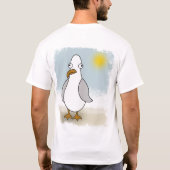 カモメ(前部および背部) Tシャツ (裏面)