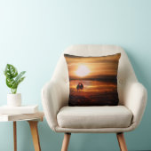 カモメ – 夕焼け時のロブバード クッション (椅子)