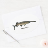 カモメ 楕円形シール (封筒)