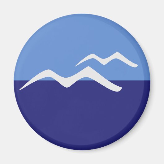 カモメ/標準、5.7 Cm円磁石 マグネット (正面)