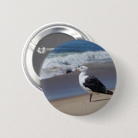 カモメ 缶バッジ (正面&裏面)