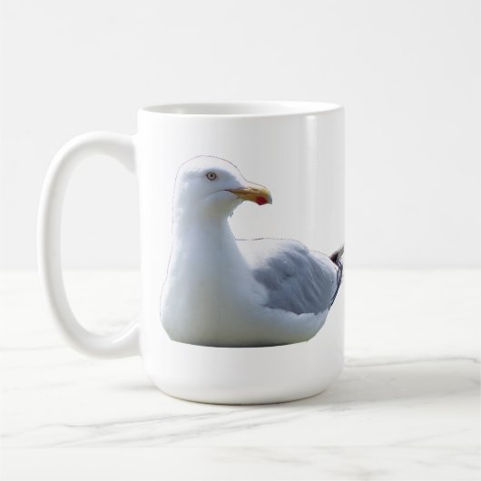 カモメ 野生生物 田舎風 洋テーマ コーヒーマグカップ (左)