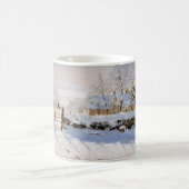 カモメ (雪景色の冬の風景) (クロード・モネ作) コーヒーマグカップ (中央)