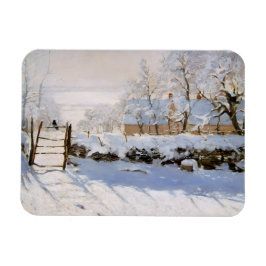 カモメ (雪景色の冬の風景) (クロード・モネ作) マグネット