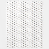 カモメ 鳥 ビーチ 海岸 白 水彩画 フリースブランケット (正面)