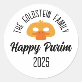 カモ仮装のプリム ラウンドシール