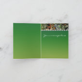 カモ柄の狩猟をテーマにしたウェディング サンクス カード - 背丈 (内部)